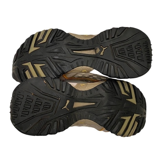 Puma Tan Pink Mesh Running Sneakers Sz 10 Preowned - Picture 6 of 11